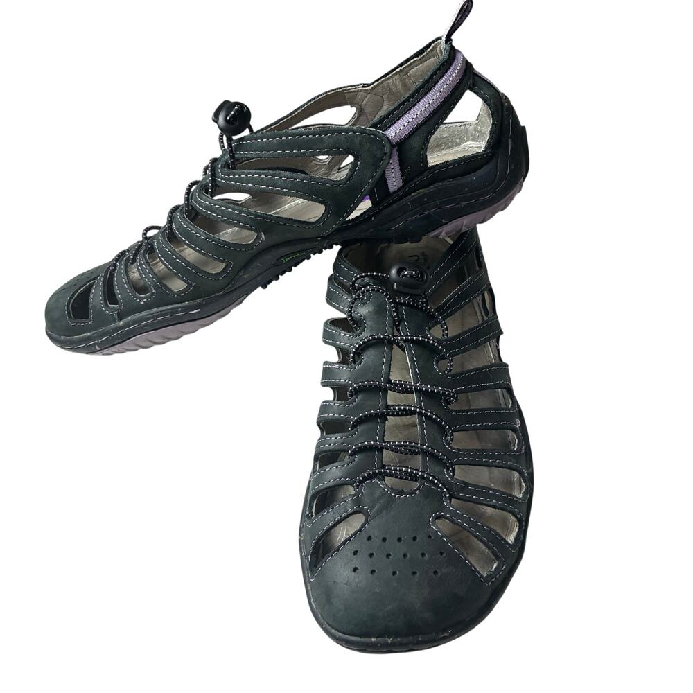 Jambu Bath-Barefoot Strappy Sandals Black Purple Women’s Size 8.5 Hiking Gorp